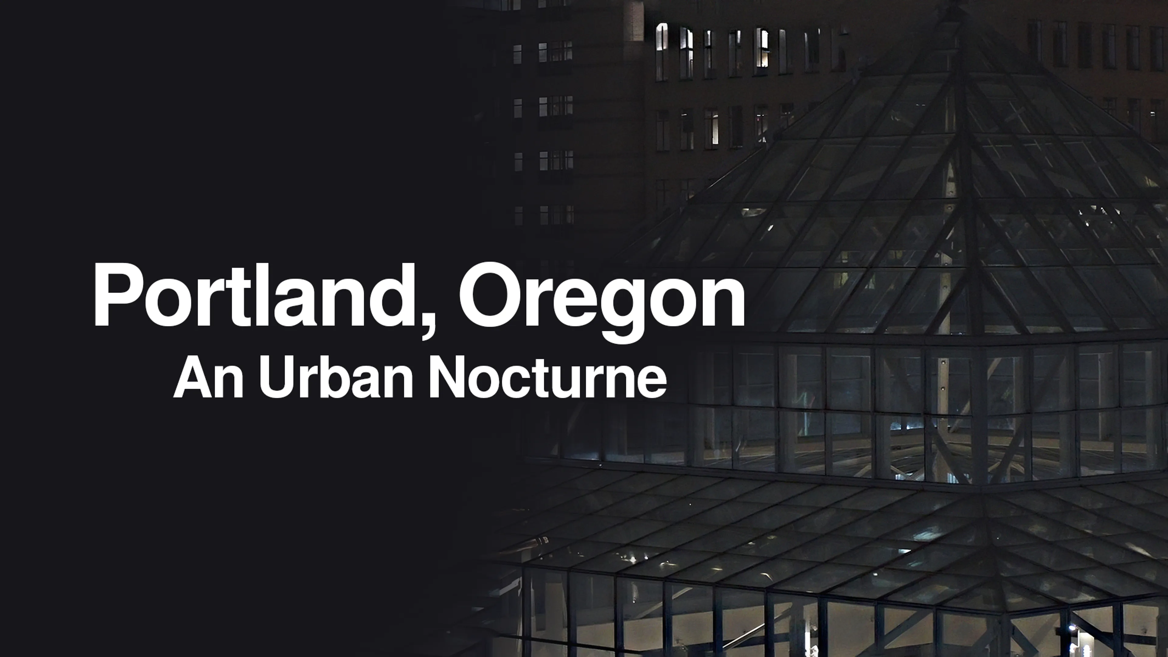 Portland, Oregon: An Urban Nocturne poster